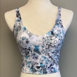 Lululemon Athletica Blue and Gray Sleeveless Crop Top